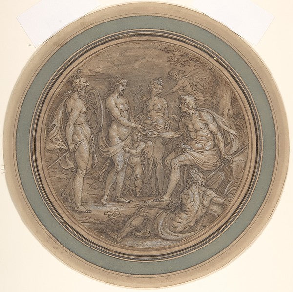 The Judgment of Paris late 16th–mid 17th cent-Pieter de Jode I,16x12"(A3)Poster