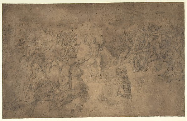 The Last Judgment 1570–90-School of Michelangelo Buonarroti,16x12"(A3) Poster