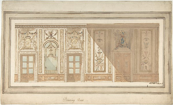 Design for Decoration of a Drawing Room 1758–1803-Giovanni Bat, Poster Print