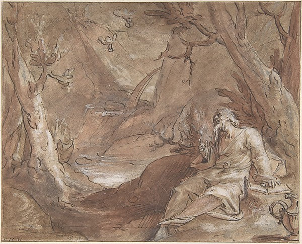 Elijah Fed by Ravens late 16th–early 17th cent-, Poster Print Wall Art