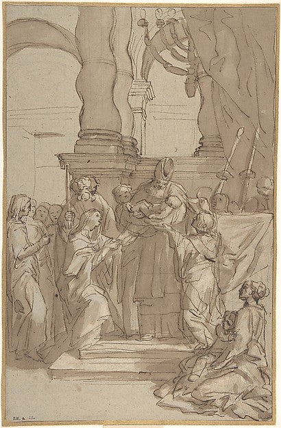 Presentation of the Infant Jesus in the Temple 1663–1716-Pietr, Poster Print Wall Art