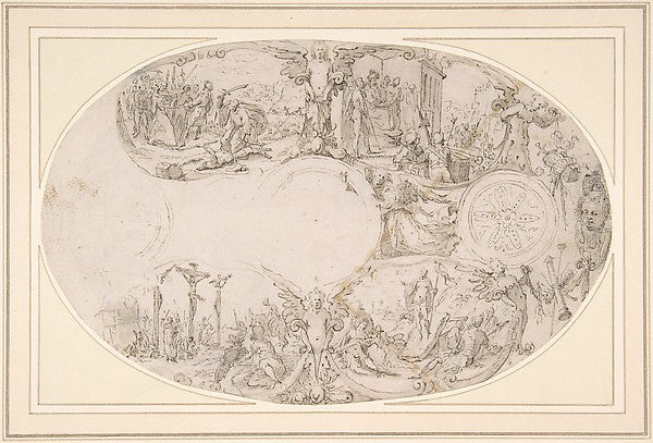 Design for a Silver Vessel with Scenes from the Passion of Chr, Poster Print