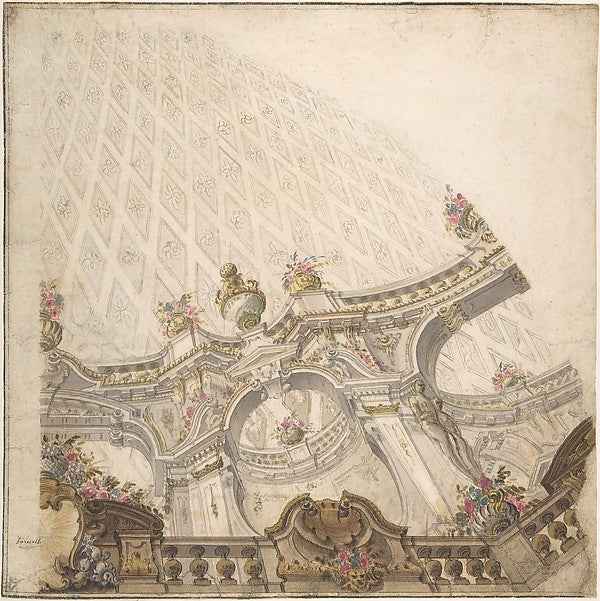 Design for a Cupola Decoration 1716–81-Giovanni Antonio Torric, Poster Print