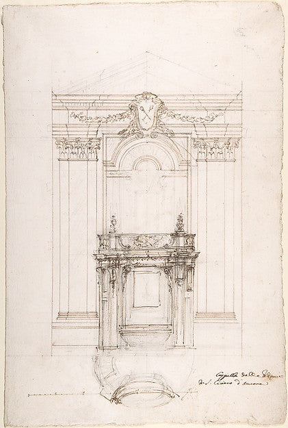 Project for a Chapel in the Church of San Ciriaco Ancona 1700, Poster Print Wall Art