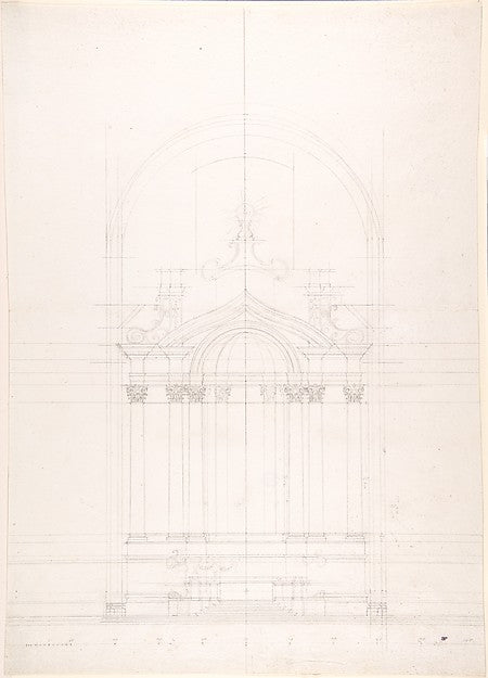Design for the high altar of the Gesù Nuovo Naples 1700–1773, Poster Print Wall Art