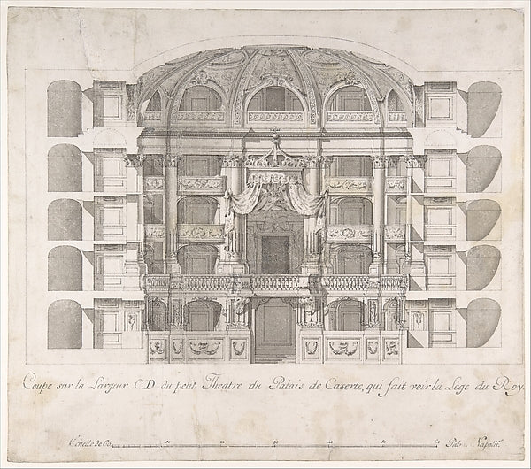 Transverse Section of the Small Theater in the Palace of Caser, Poster Print Wall Art
