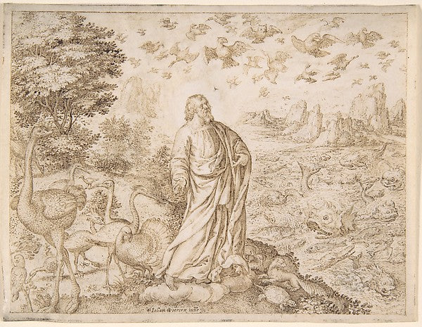The Creation of the Fish and the Birds mid-16th–early 17th cen, Poster Print Wall Art