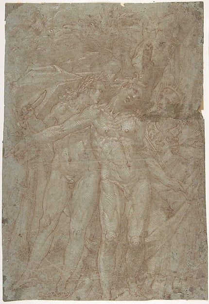 Apollo Marsyas and Midas 16th cent-Anonymous, Netherlandish,, Poster Print Wall Art