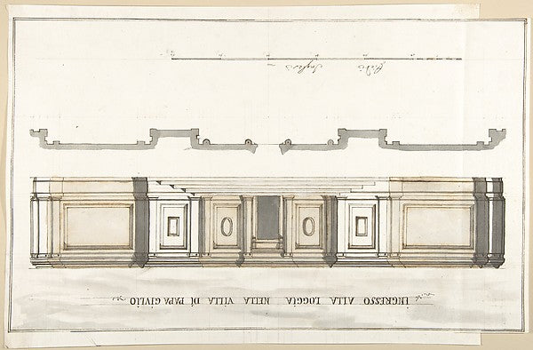 Design for the Entrance of the Loggia of the Villa of Pope Jul, Poster Print Wall Art