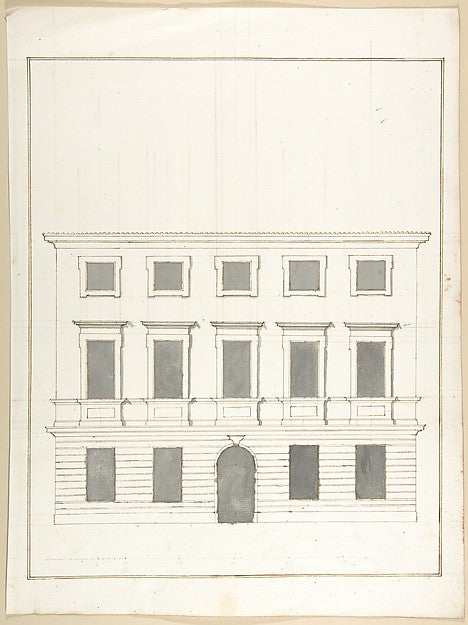 Design for a Facade 1710–27-Pietro Paolo Coccetti , Poster Print Wall Art
