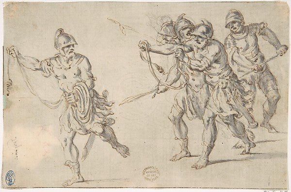 Soldiers Running 16th cent-Anonymous, Italian, 16th cent,16x12"(A3) Poster