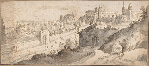 View of St. John Lateran Rome after 1589-Gillis van Coninxloo,16x12"(A3) Poster