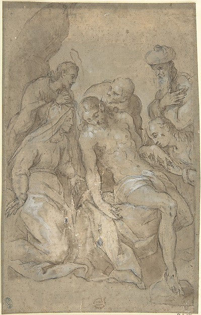 The Entombment 16th cent-Anonymous, Italian, 16th cent,16x12"(A3) Poster