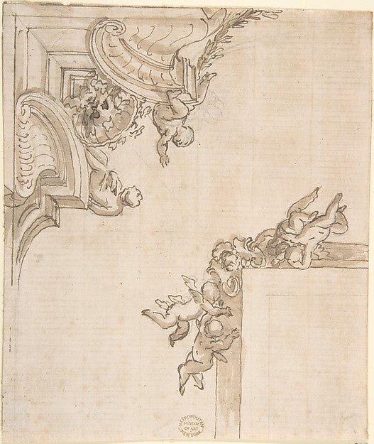 Ceiling Decoration 17th cent-Anonymous, Italian, 17th cent,16x12"(A3) Poster