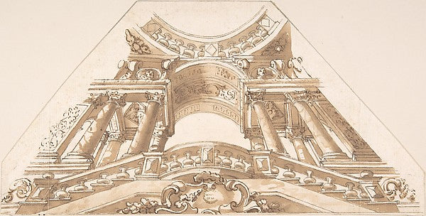 Sketch for Ceiling Panel 16th cent-Anonymous, Italian, 16th ce,16x12"(A3) Poster