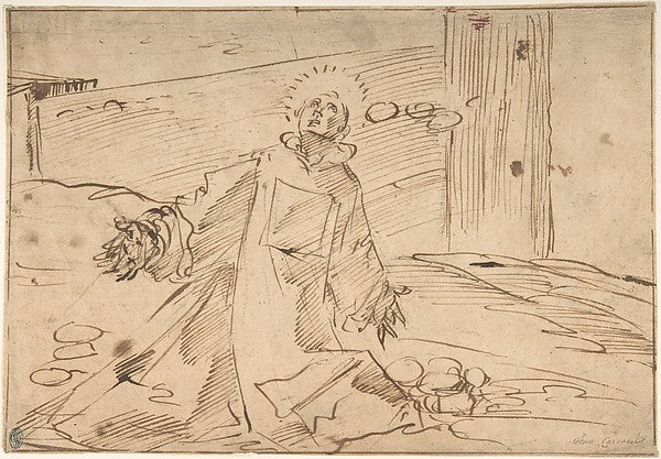 A Saint in Ecstasy 16th cent-Anonymous, Italian, 16th cent,16x12"(A3) Poster