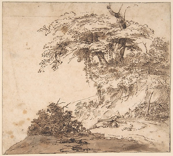 A Group a Trees early 17th cent-Attributed to Anthony van Dyck,16x12"(A3) Poster