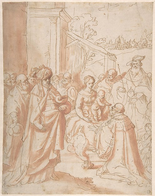 Adoration of the Magi n.d.-Frans Francken II, Poster Print Wall Art
