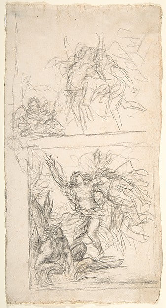 Sheet of Studies 17th cent-Anonymous, Italian, 17th cent, Poster Print