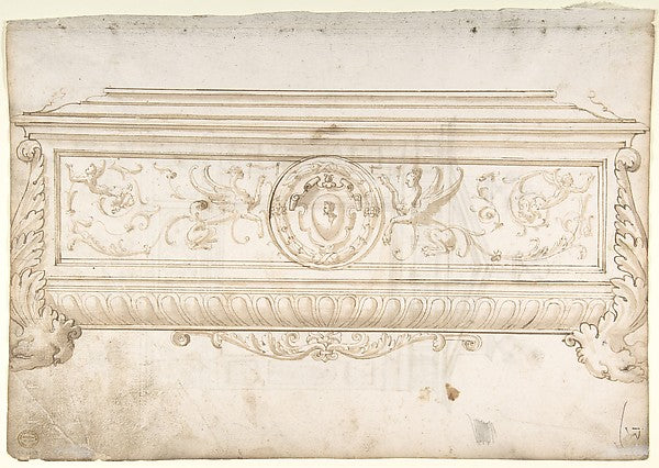 Design for a Cassone Design for a Tomb c1530–60-Anonymous, , Poster Print