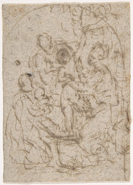 Madonna and a Group of Saints 16th cent-Anonymous, Italian, 16,16x12"(A3) Poster