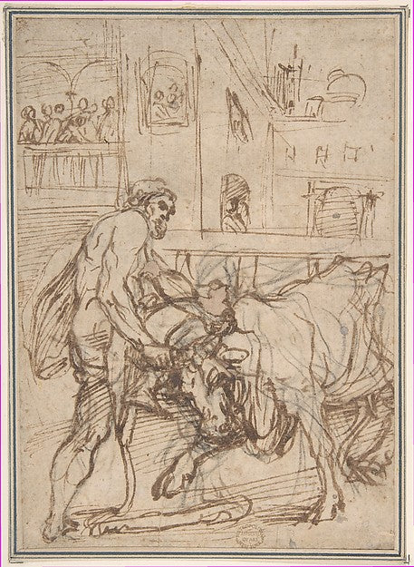 Hercules Capturing the Cretan Bull: part of a cycle depicting,16x12"(A3) Poster