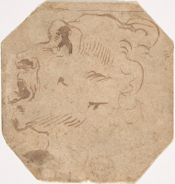 Head of a Man in Profile 16th cent-Anonymous, Italian, 16th ce,16x12"(A3) Poster