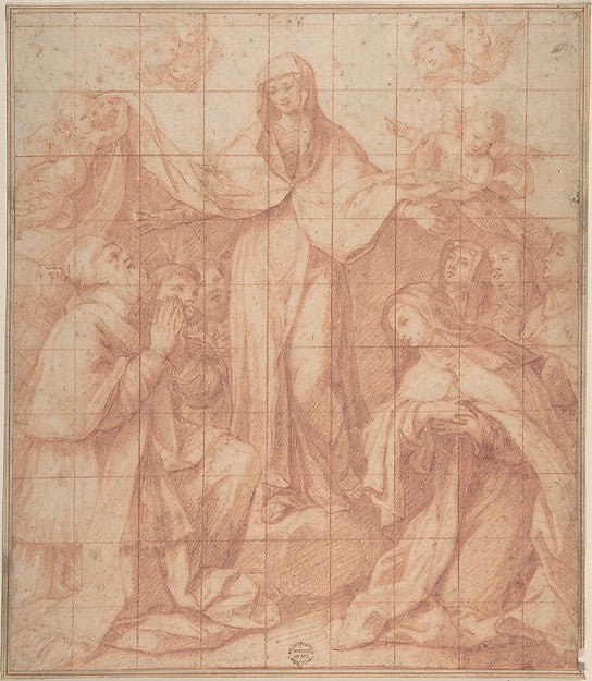 Madonna of Mercy 17th cent-Anonymous, Italian, Roman-Bolognese, Poster Print Wall Art