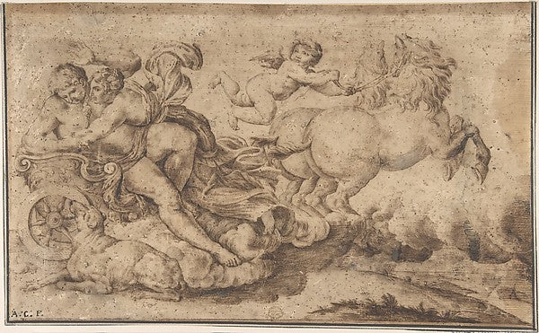 Aurora and Cephalus: Engraver's study after decoration in the,16x12"(A3) Poster