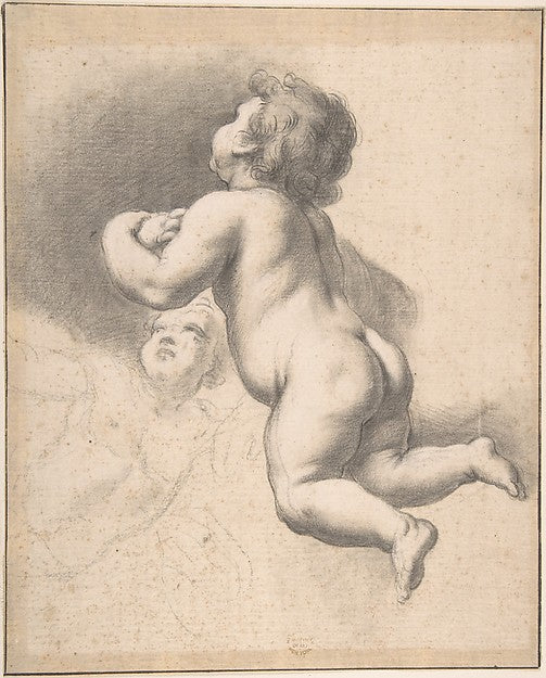 Cherubs 17th cent-Anonymous, Italian, Roman-Bolognese, 17th ce,16x12"(A3) Poster