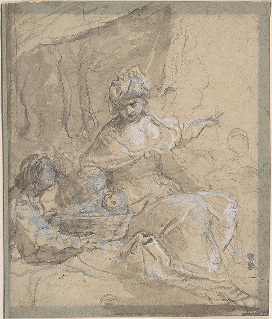The Finding of Moses 17th cent-Anonymous, Italian, Roman-Bolog,16x12"(A3) Poster