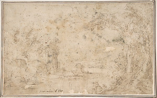 Landscape with Ruins 17th cent-Anonymous, Italian, Roman-Bolog,16x12"(A3) Poster