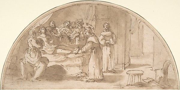 St. Anthony Healing the Leg of a Boy 17th cent-Anonymous, Ital,16x12"(A3) Poster