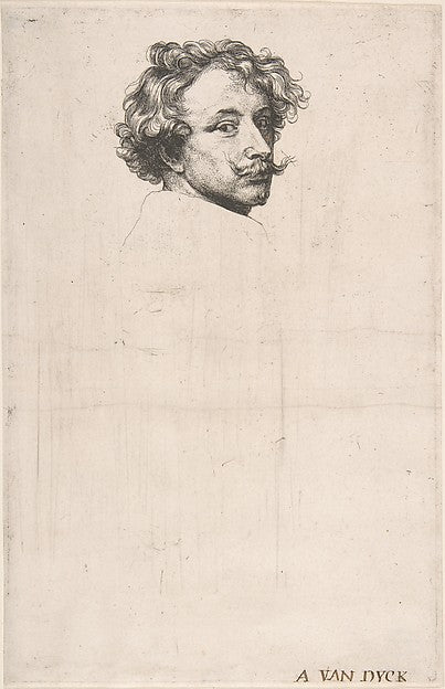 Self-Portrait from The Iconography c1630-Anthony van Dyck, Poster Print Wall Art