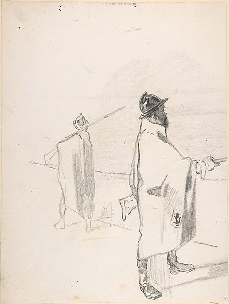 Two Belgian soldiers-Félicien Rops, Poster Print Wall Art