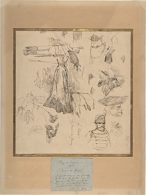 Sketch sheet 1878-Félicien Rops,16x12"(A3) Poster