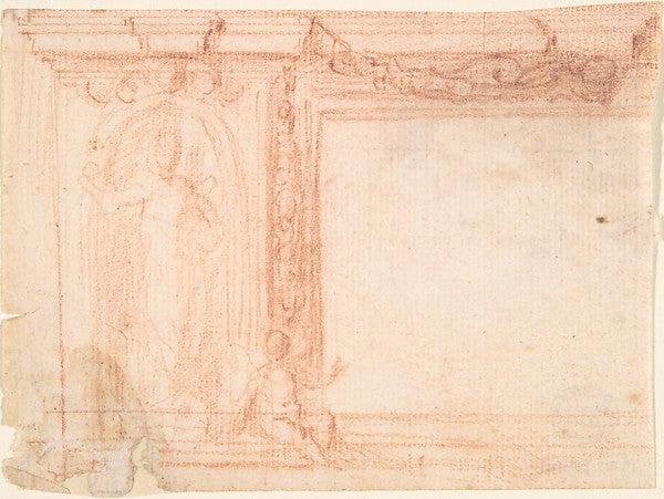 Sketch for a Wall Decoration 17th cent-Anonymous, Italian, 17t,16x12"(A3)Poster