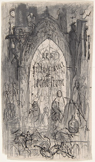 Study for frontispiece for "Les Jeunes France" by Theophile Ga, Poster Print