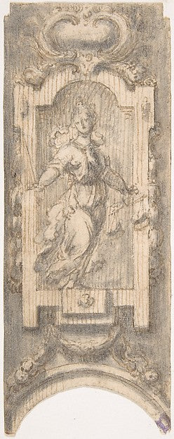 Design for the Decoration over an Arch with the Personificatio, Poster Print Wall Art