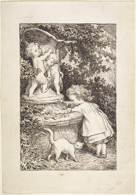 The Fountain 1835–1904-Lorenz Frølich,16x12"(A3) Poster