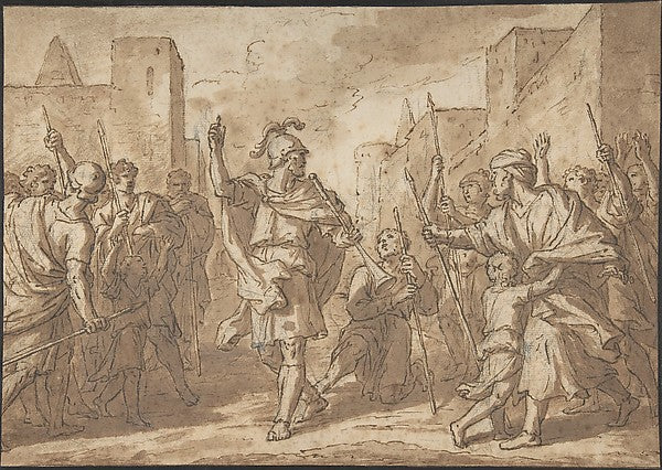 Gideon Gathering His Army Scene from the Book of Judges 18th,16x12"(A3) Poster