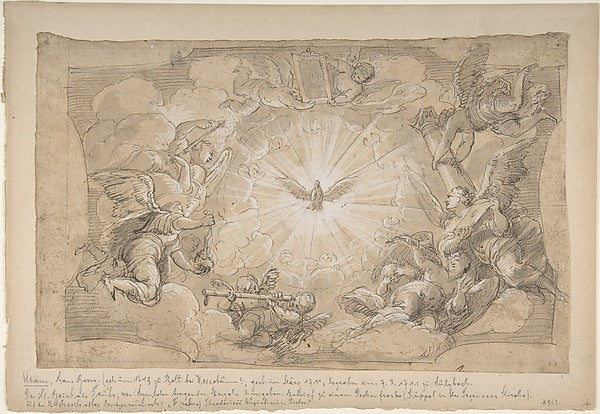 The Holy Ghost Surrounded by Angels late 17th–early 18th cent-,16x12"(A3)Poster