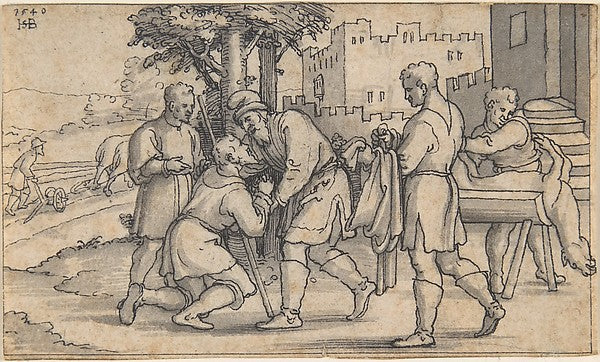 The Return of the Prodigal Son 1540-Sebald Beham,16x12"(A3) Poster