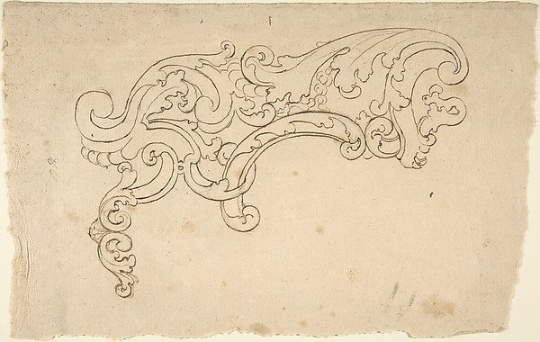 Design of Scroll . 18th cent-Anonymous, Italian, Piedmontese,,16x12"(A3) Poster