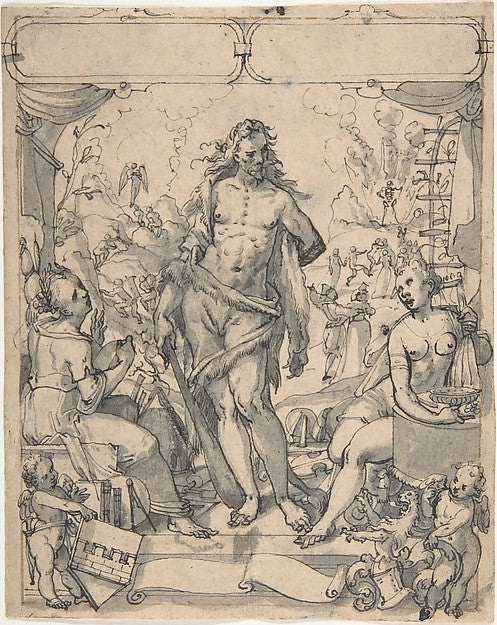 Study for a Stained Glass Window late 16th–early 17th cent-Chr,16x12"(A3) Poster