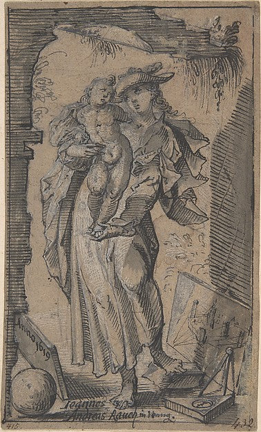 Allegory of Sculpture 1619-Johann Andreas Rauch,16x12"(A3) Poster