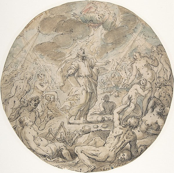 Ezekiel in the Valley of the Dry Bones late 16th–mid-17th cent, Poster Print Wall Art