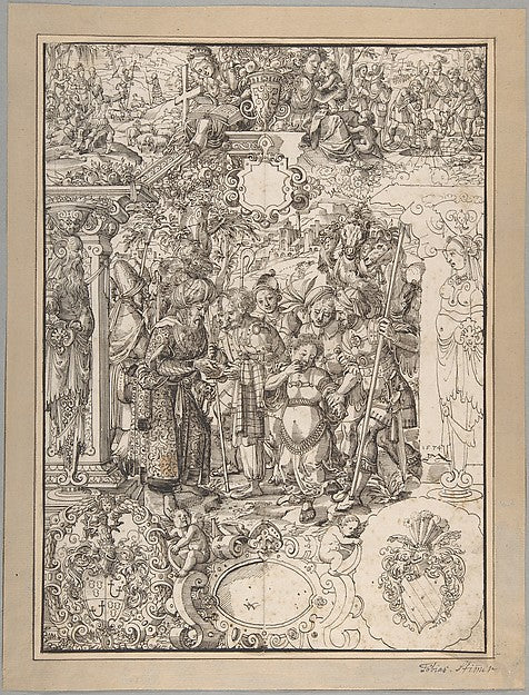 Joseph Sold by His Brothers into Egypt 1574-Daniel Lindtmayer,16x12"(A3) Poster