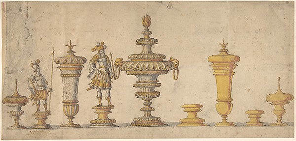 Studies for Decorative Arts Objects 17th cent-Anonymous, Germa,16x12"(A3) Poster