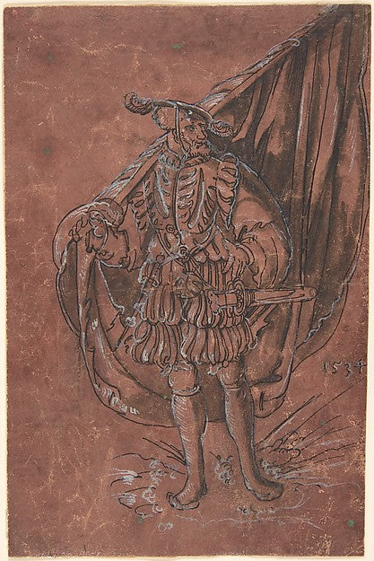 A Standard Bearer 1534-Anonymous, German, 16th cent, Possibly,16x12"(A3) Poster